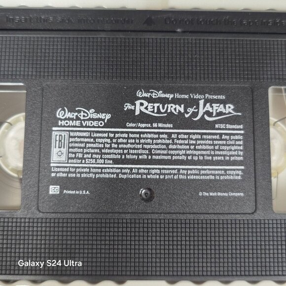 Walt Disney Classics VHS Clamshell Lot Pinocchio Aristocats & Return Of Jafar - Picture 6 of 16